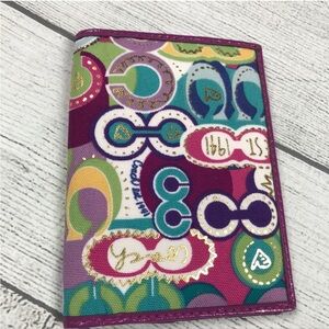 Coach Poppy Pop Graffiti Passport Case